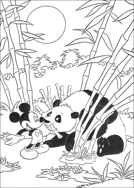 Kids-n-fun.com | 23 coloring pages of Mickey on safari